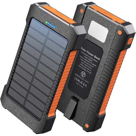26800Mah Solar Power Bank, USB Portable Solar Charger Compatible for Iphone, Android Phone