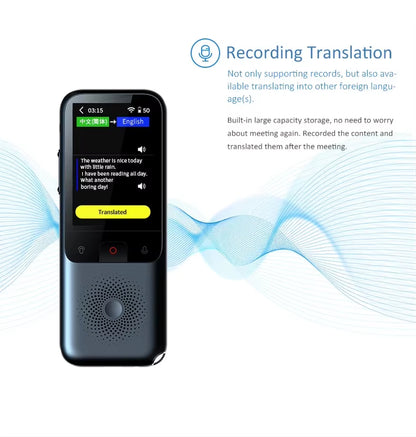 2025 New T11 Audio Translator Portable 138 Language Smart Translator Offline in Real Time Smart Voice AI Voice Photo Translator